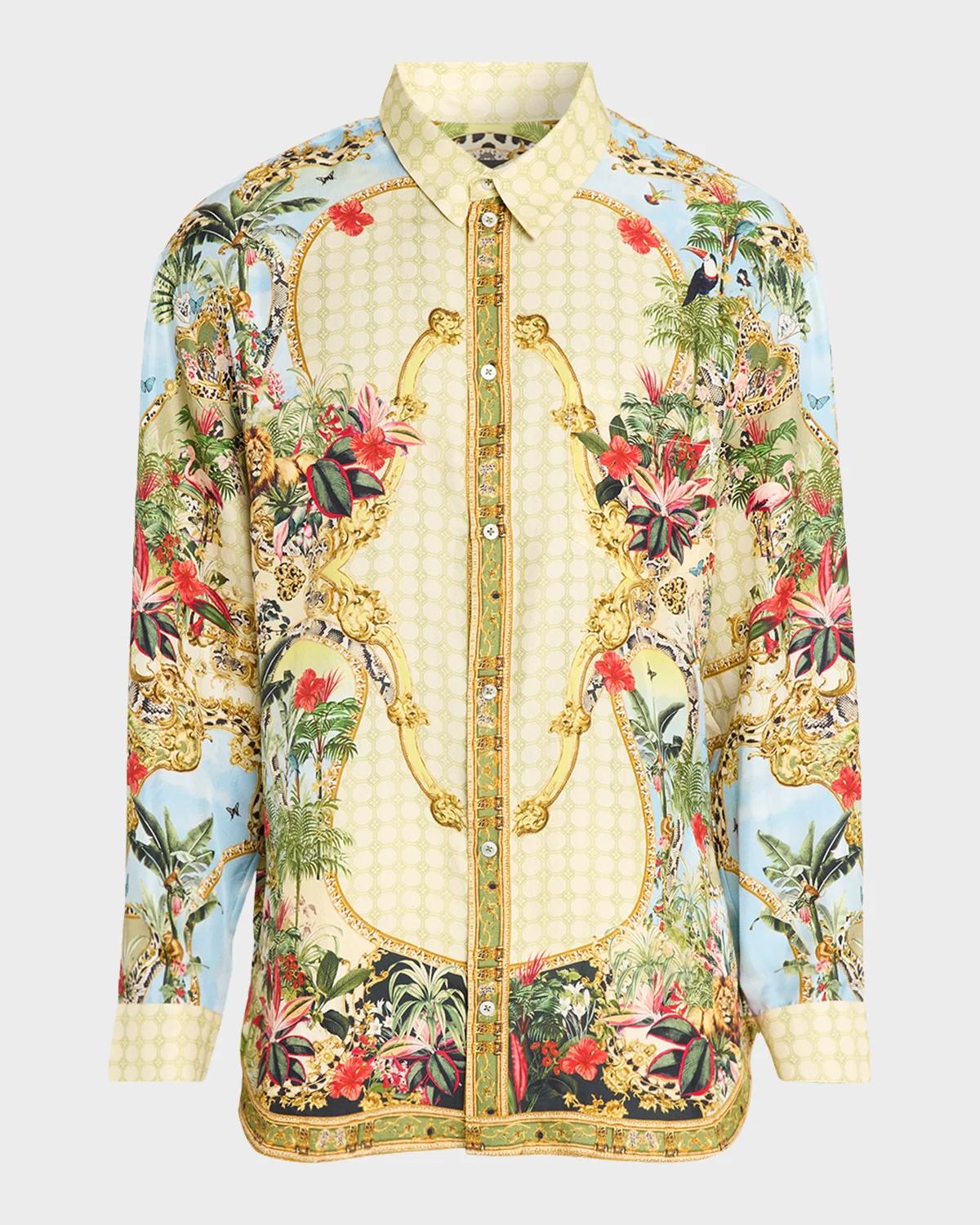 Camilla Men's Printed Silk Overshirt