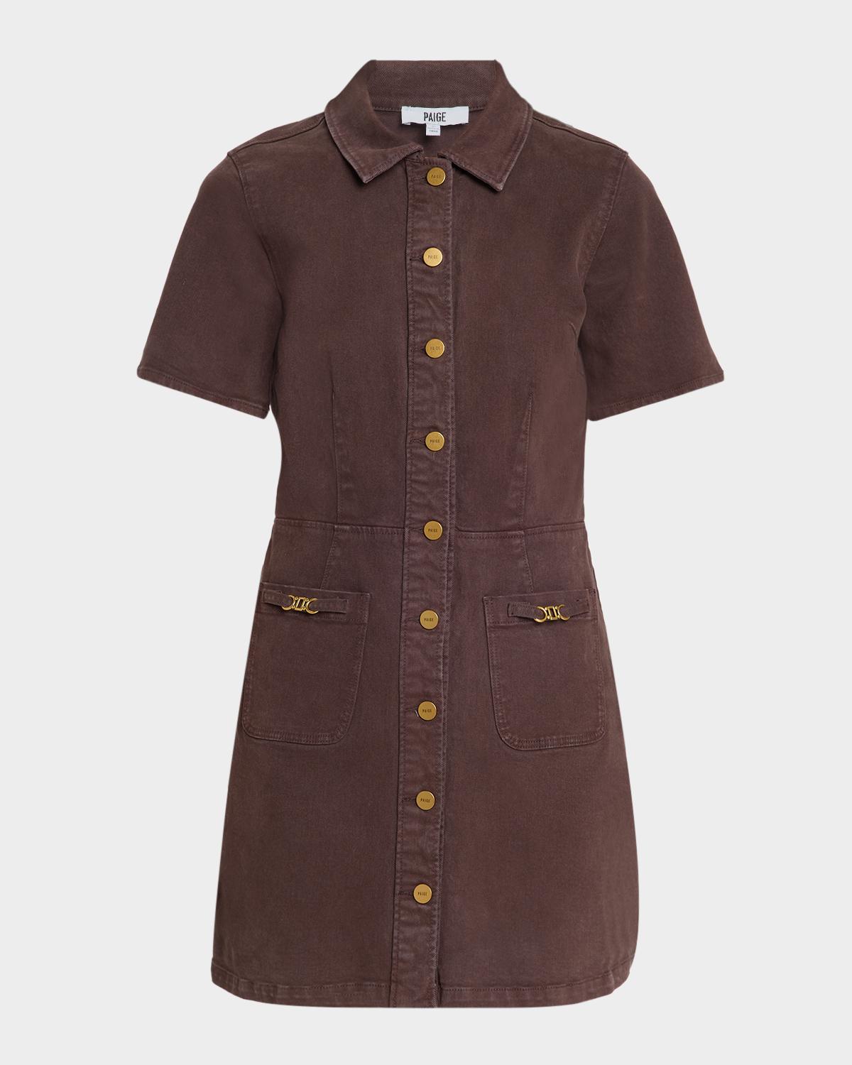 PAIGE Clementine Stretch Cotton Mini Dress
