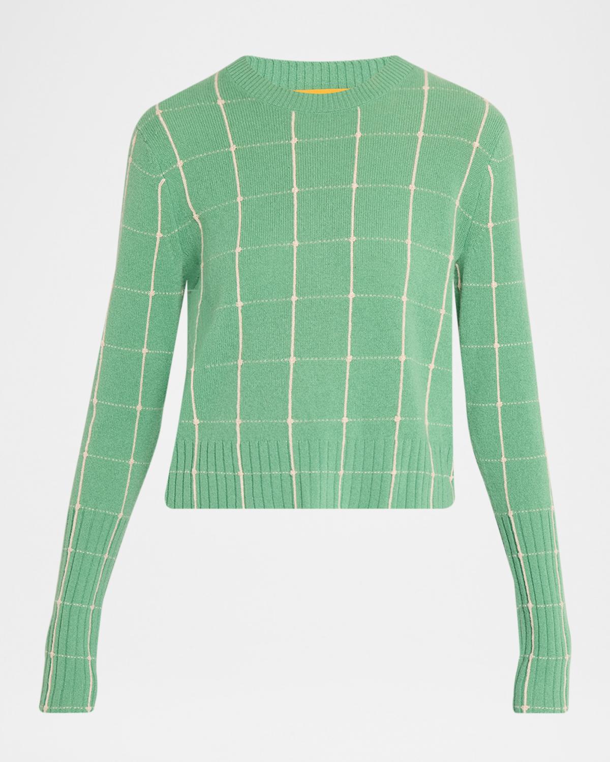 Guest in Residence Shrunken Checkered Cashmere Sweater