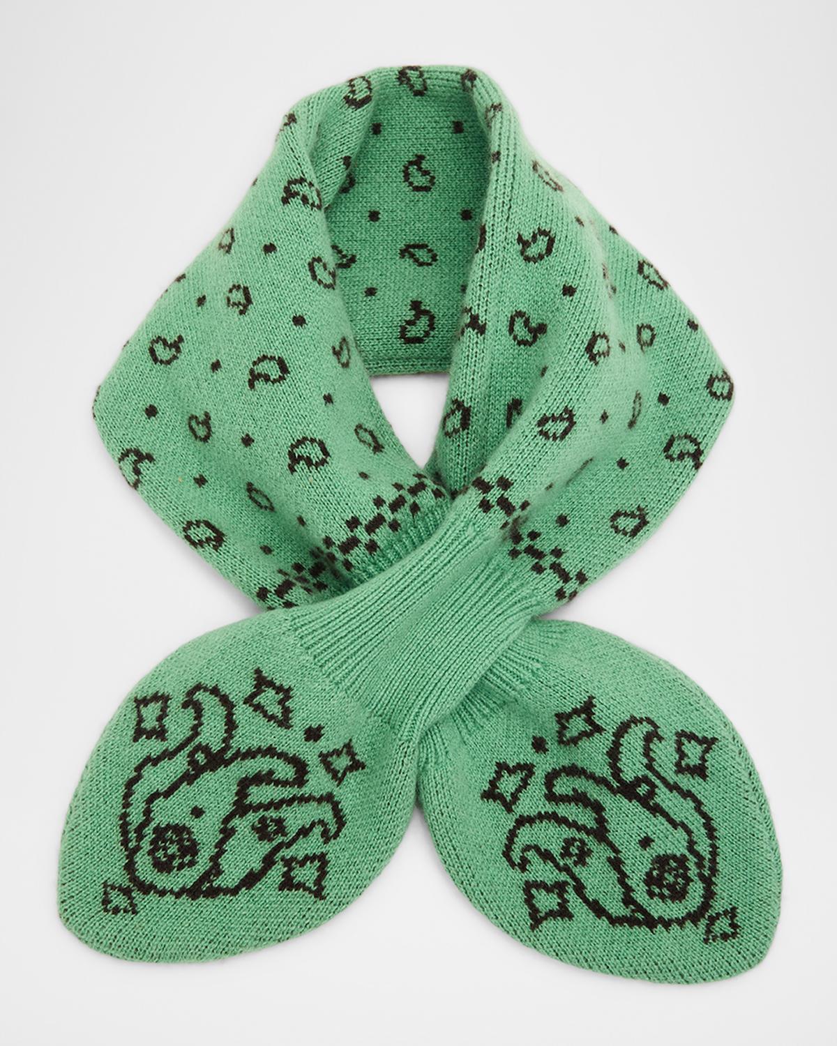 Guest in Residence Bandana Bowtie Wool-Cashmere Scarf