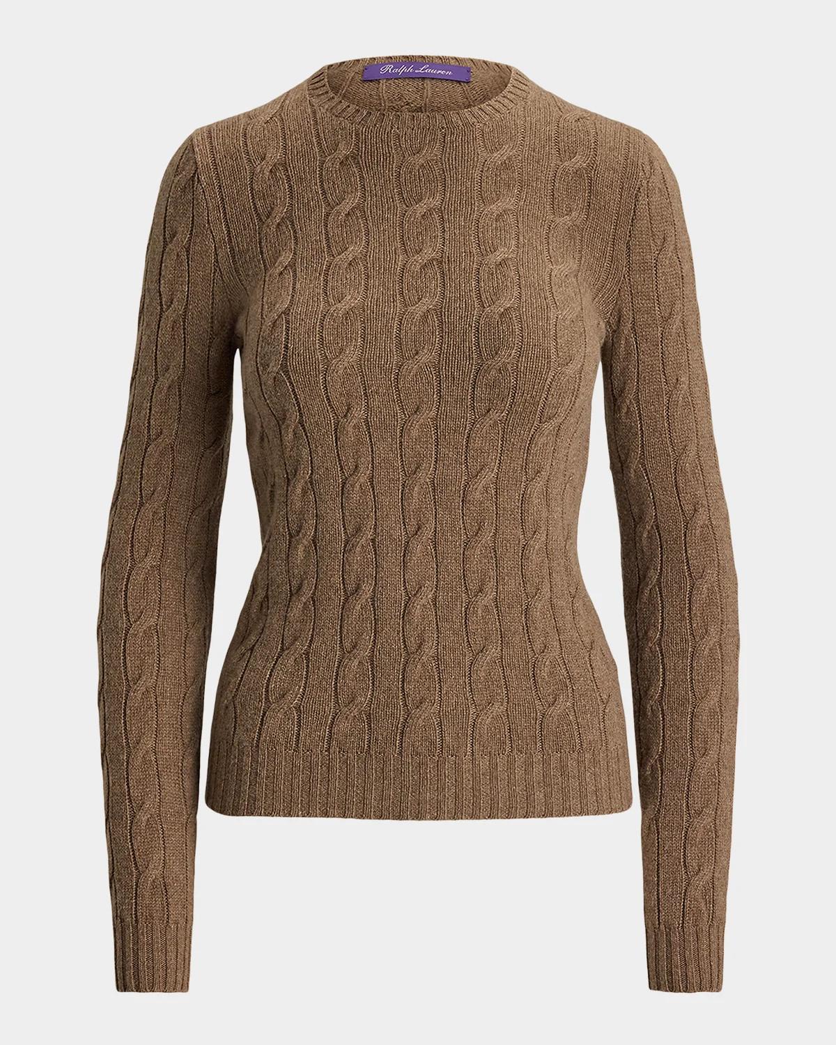 Ralph Lauren Collection Cable-Knit Cashmere Crewneck Sweater