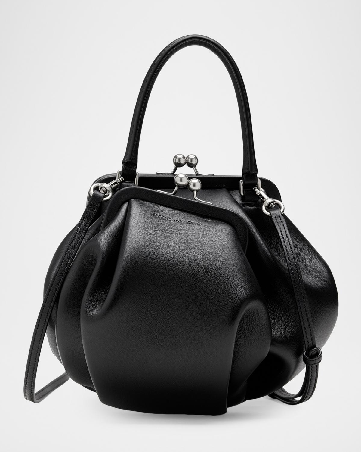 Wave Leather Kisslock Bag