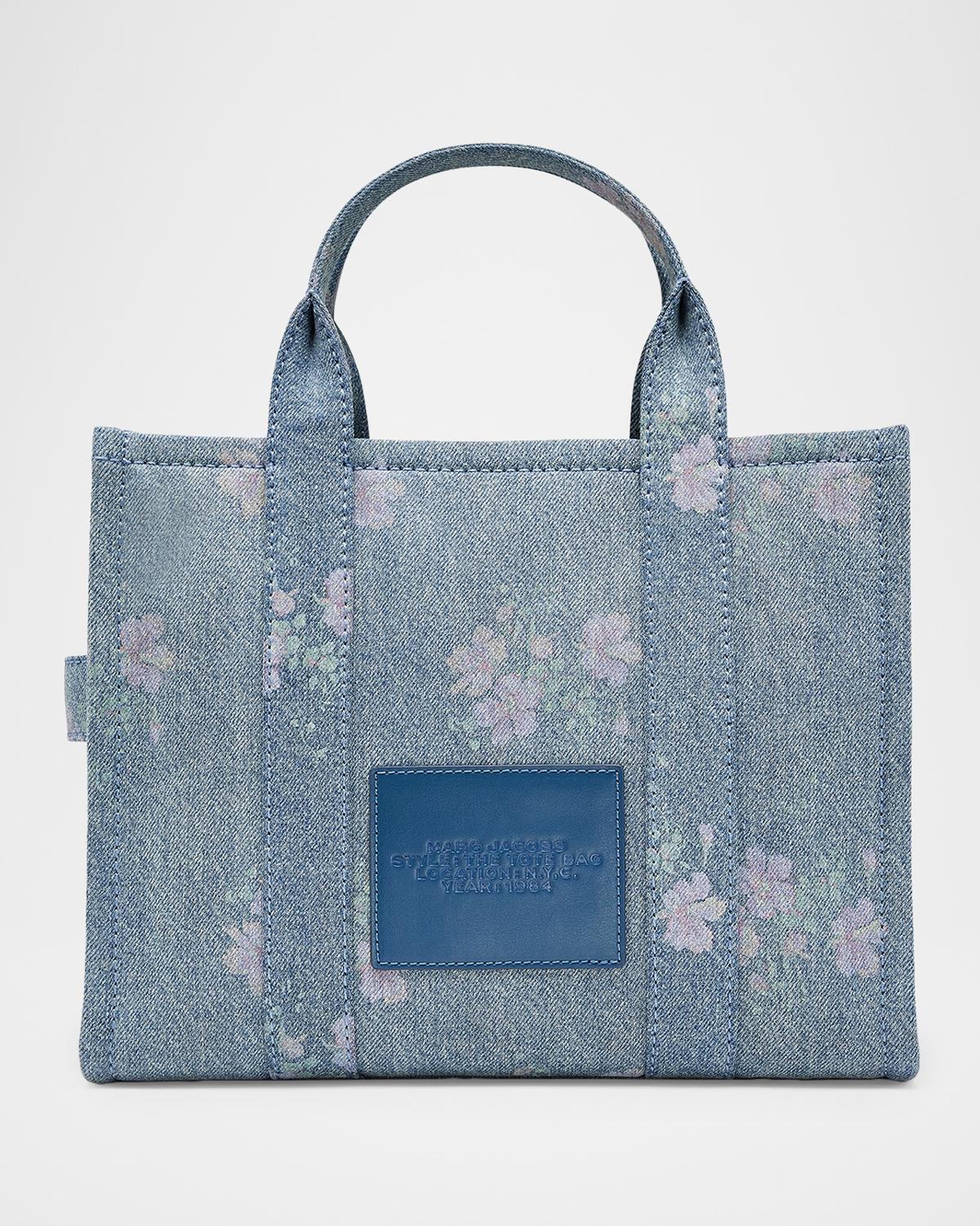 The Medium Antique Floral Denim Tote Bag