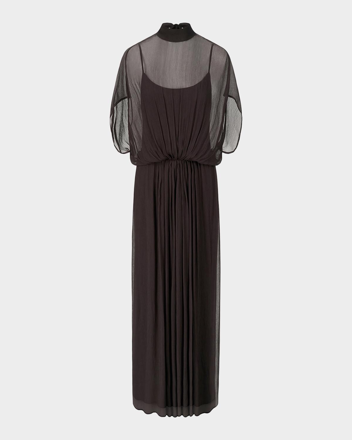 STAUD Viviana Chiffon Maxi Dress