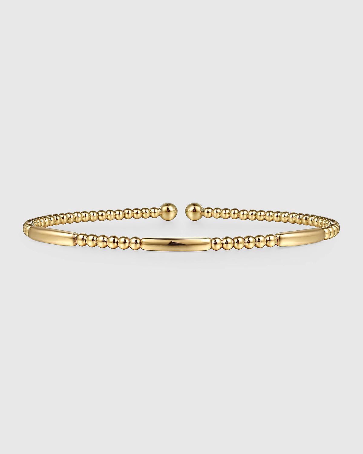 14K Yellow Gold Bujukan Open Bangle