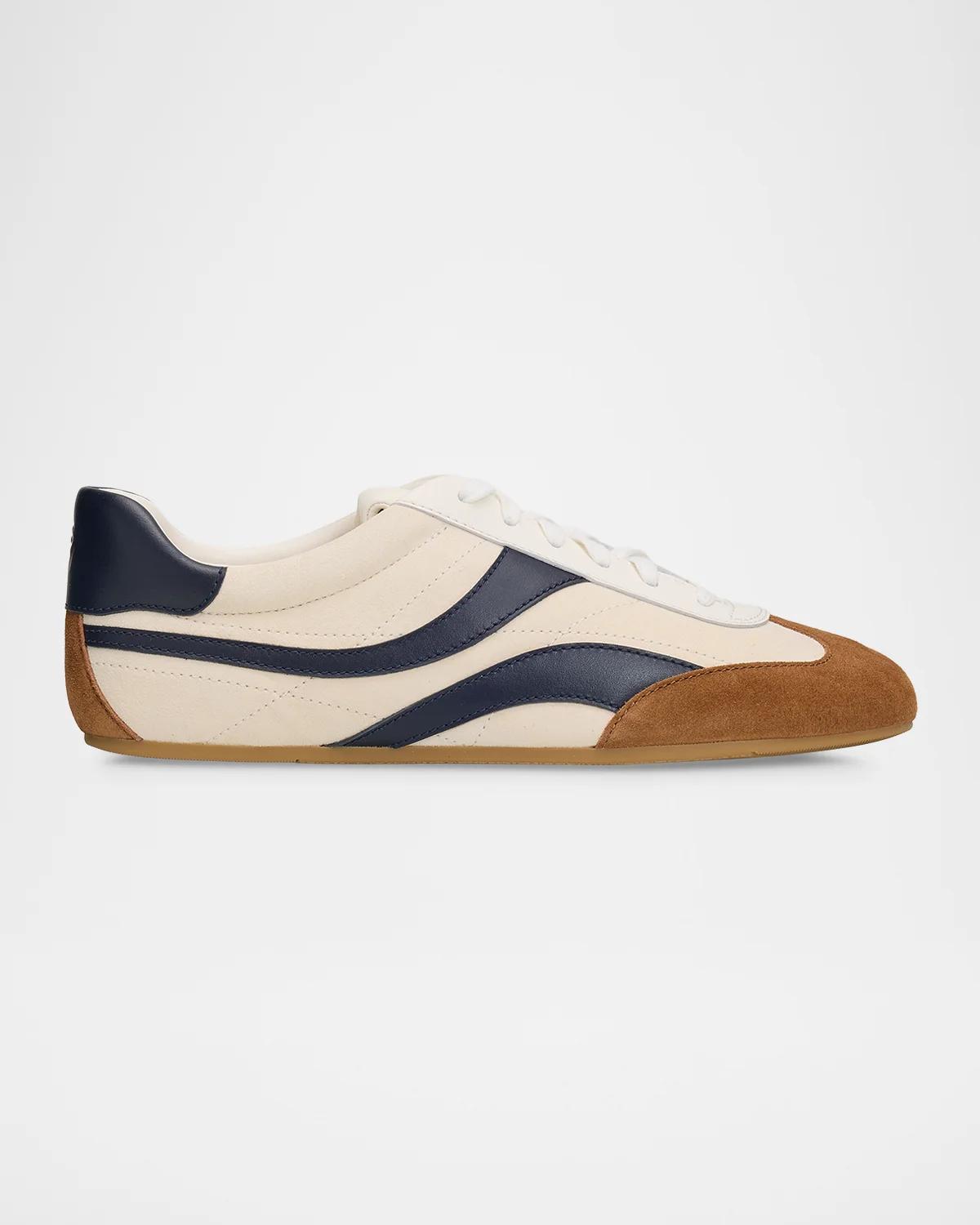 Stuart Weitzman Vander Suede Low-top Sneakers In Linen/nice