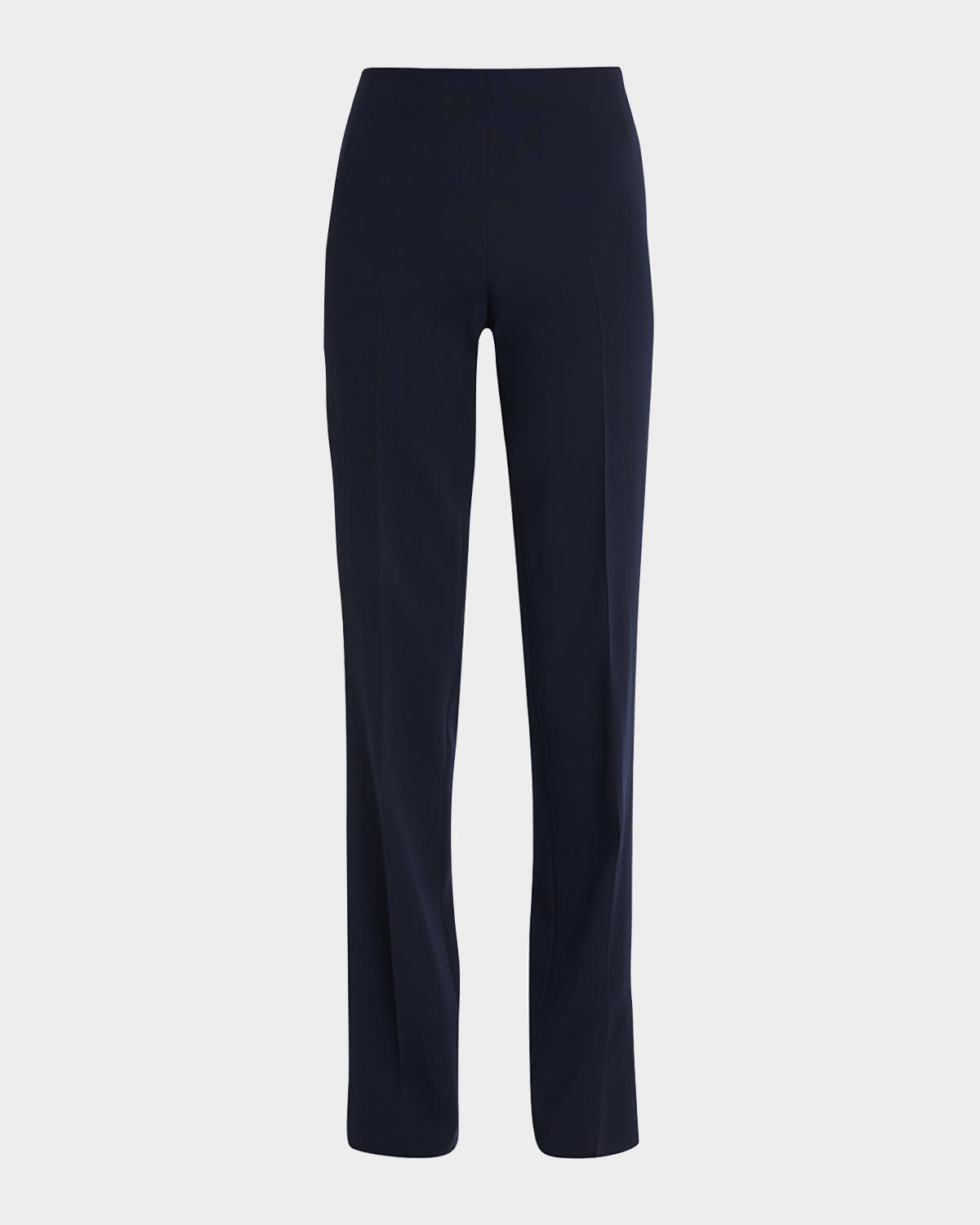 Akris Carole Straight-Leg Wool Double-Face Pants