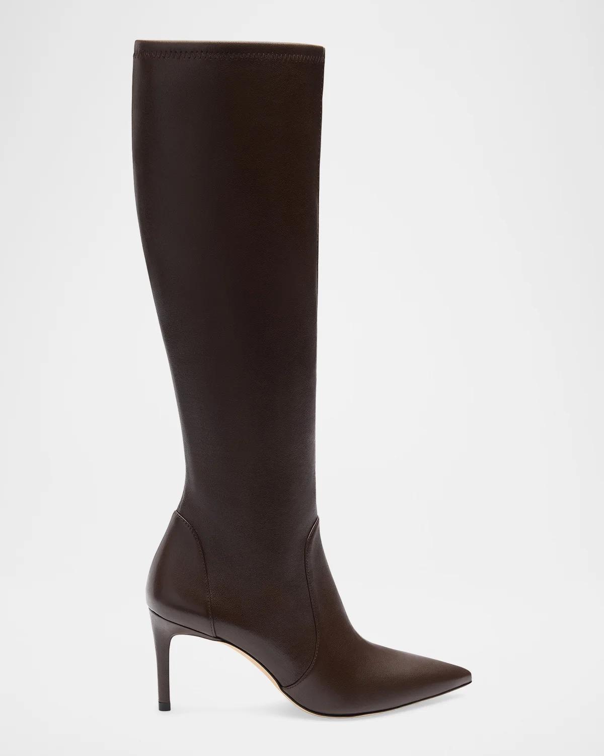 Stuart Weitzman 75mm Stuart Power Stretch Leather Knee-High Boots