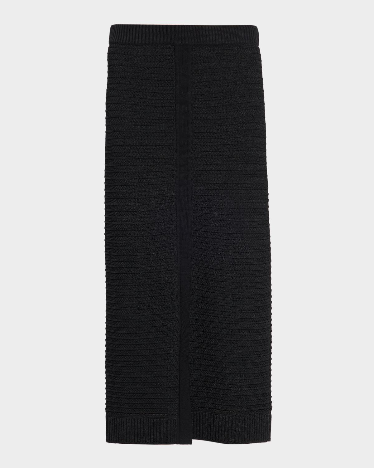 Misook Monochromatic Ottoman Knit Maxi Skirt