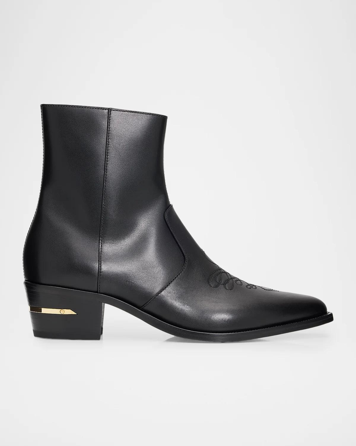 Amiri Men's Leather MA Point-Toe Zipped Ankle Boots