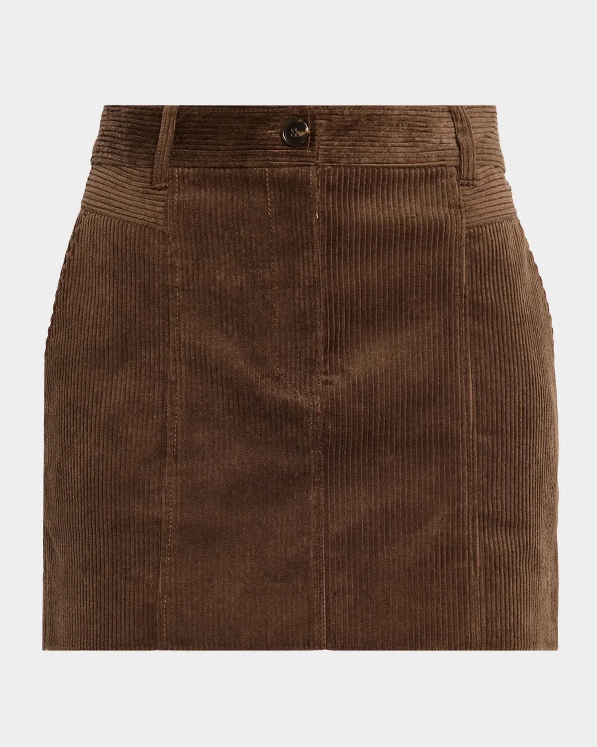 PAIGE Camden Mini Corduroy Skirt