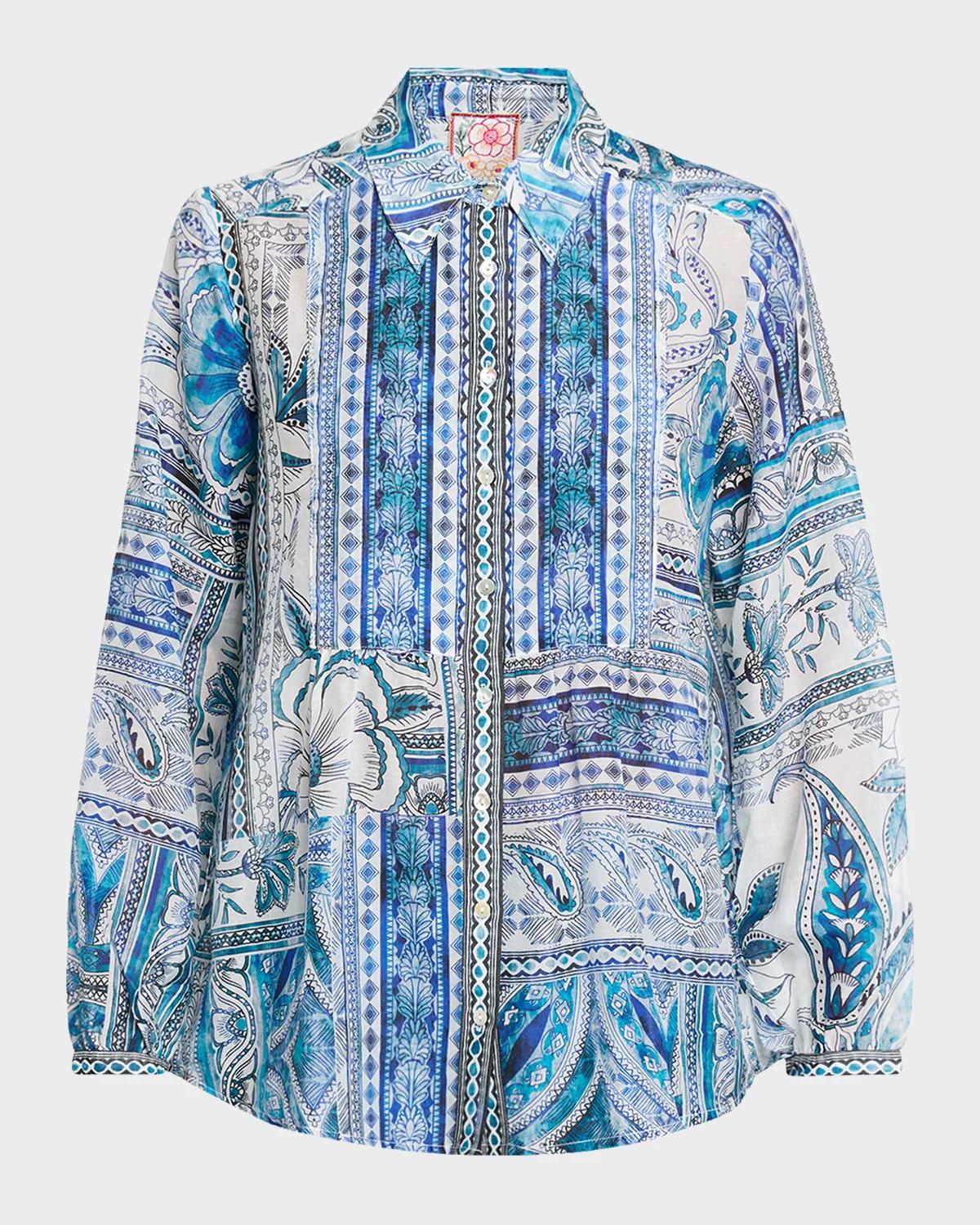 Johnny Was Athene Relaxed Yoke Shirt