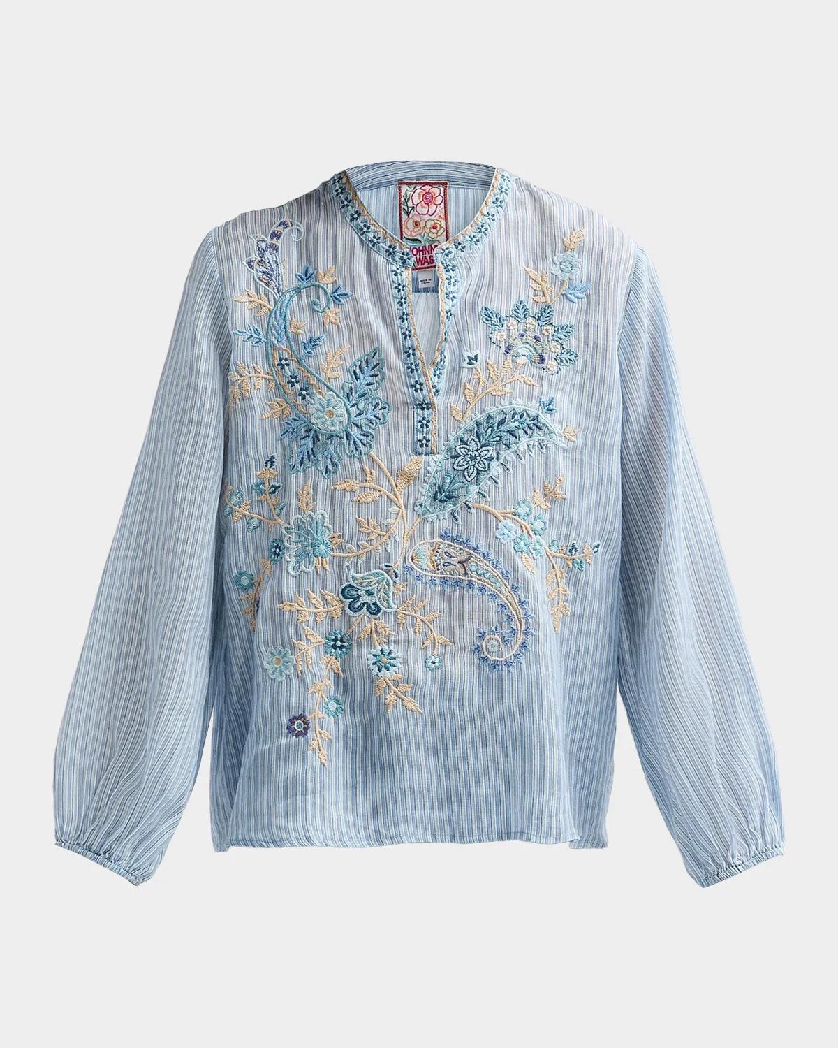 Johnny Was Lyora Relaxed Swing Tunic Blouse