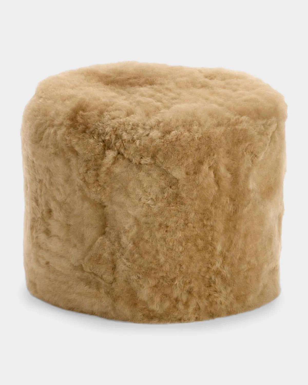 Lio Alpaca Fur Pouf Ottoman