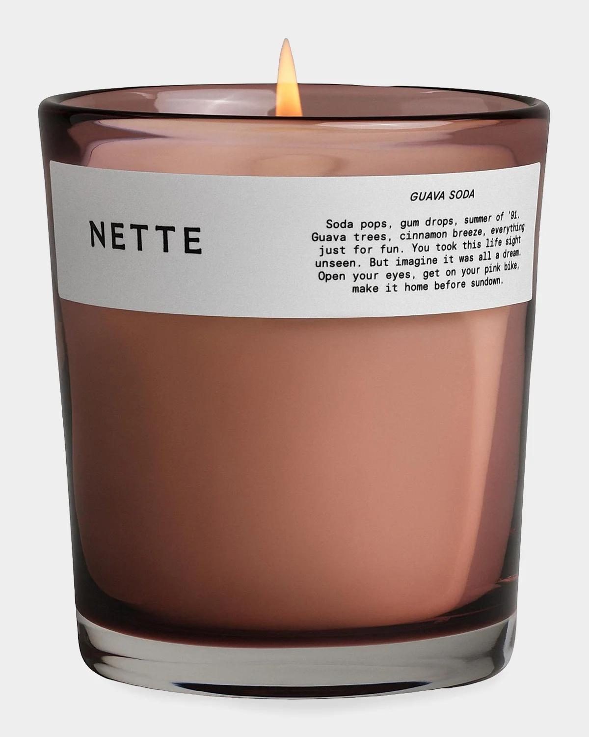 Nette Guava Soda Scented Candle In Pink