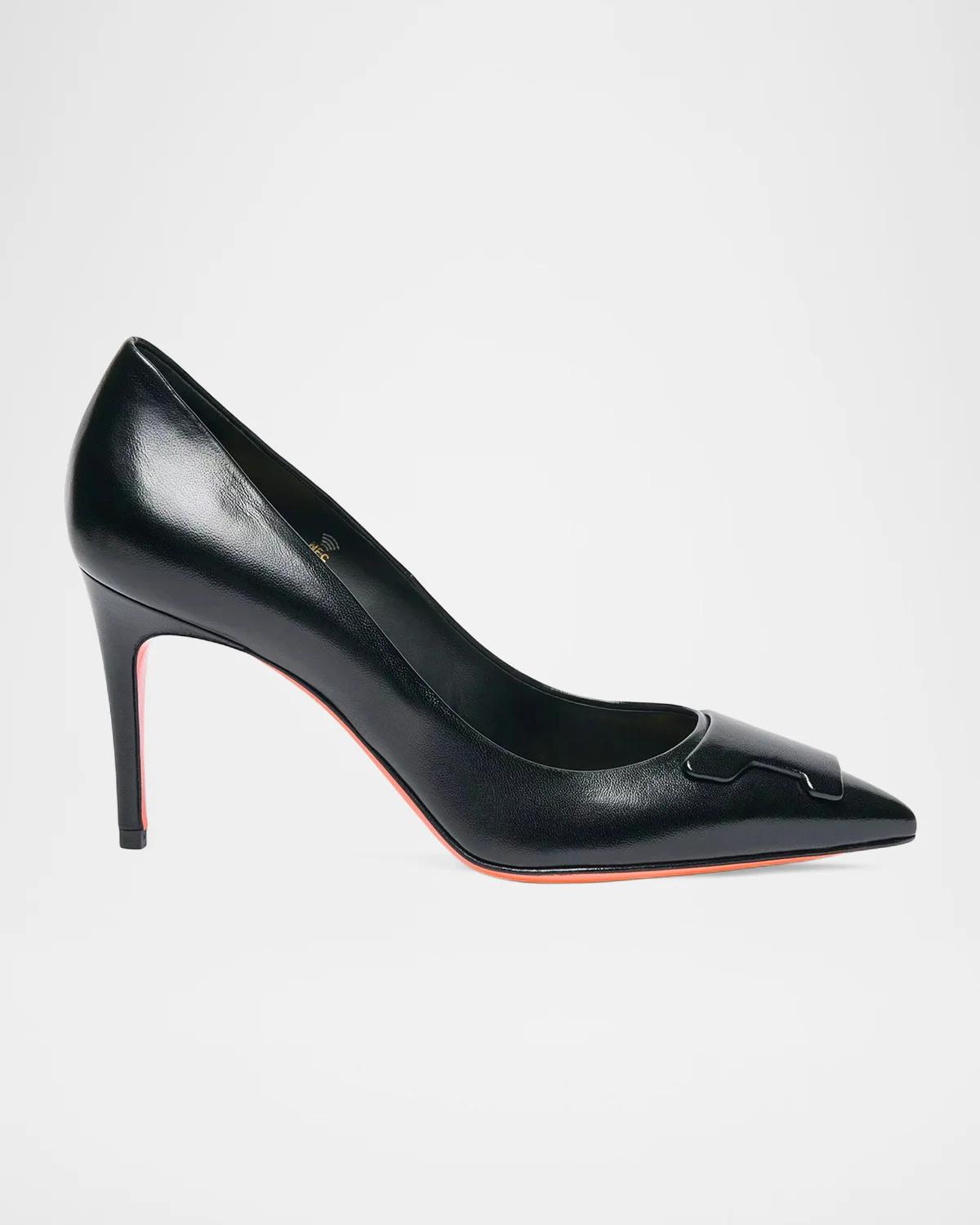 Santoni 85mm Leather Pumps