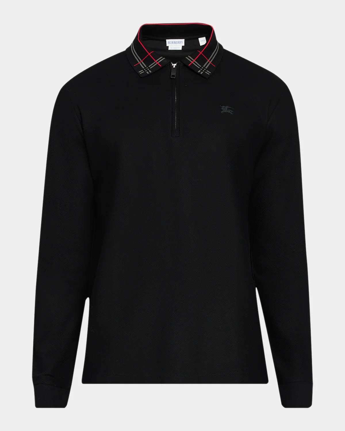 Burberry Men's Pelham Half-Zip Polo Sweater
