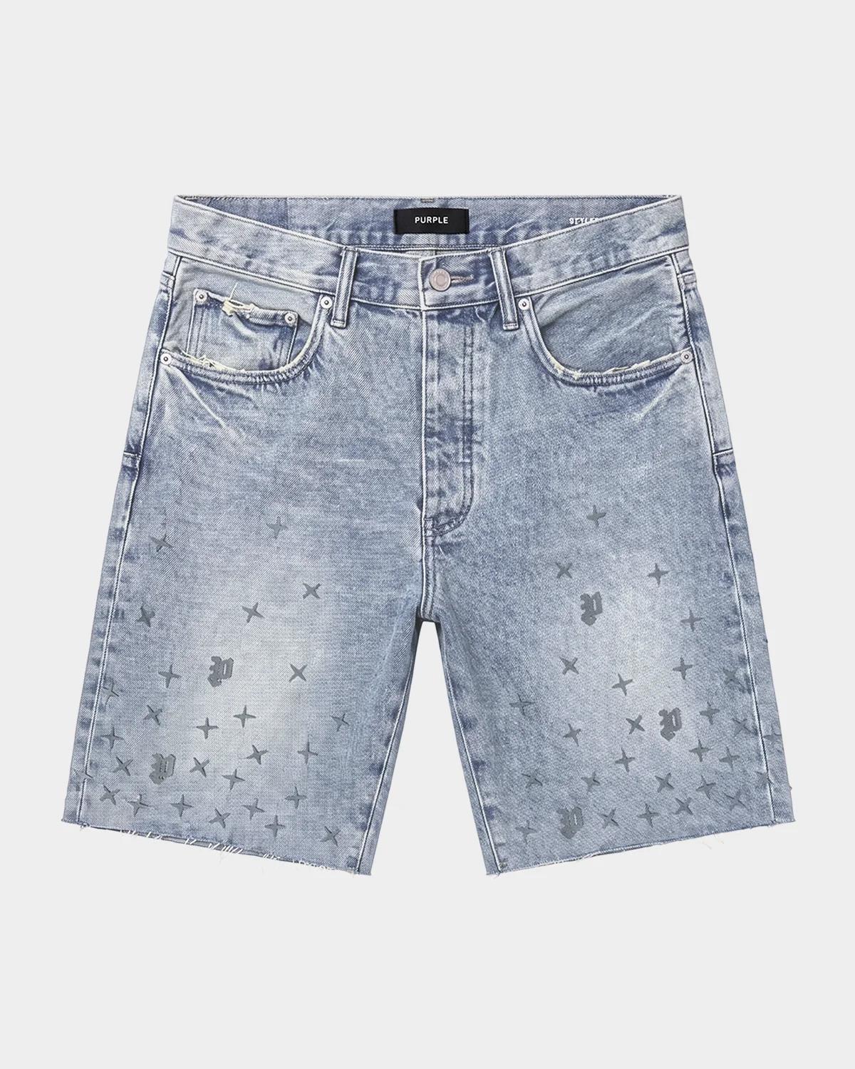 PURPLE Mono Stars Tuffetage Denim Shorts