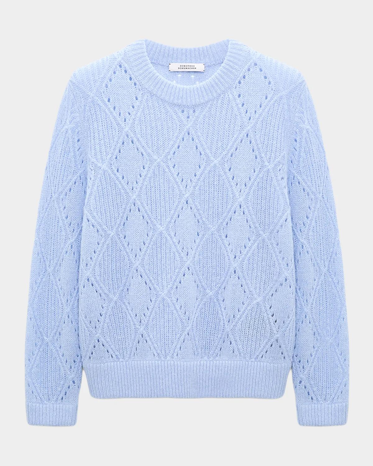 Dorothee Schumacher Sheer Softness Argyle Pointelle Sweater