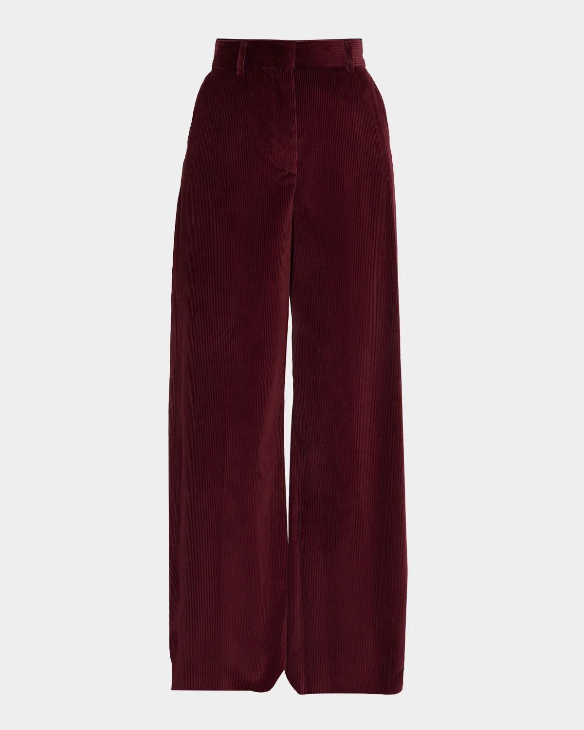 Tania Wide-Leg Cotton Corduroy Trousers