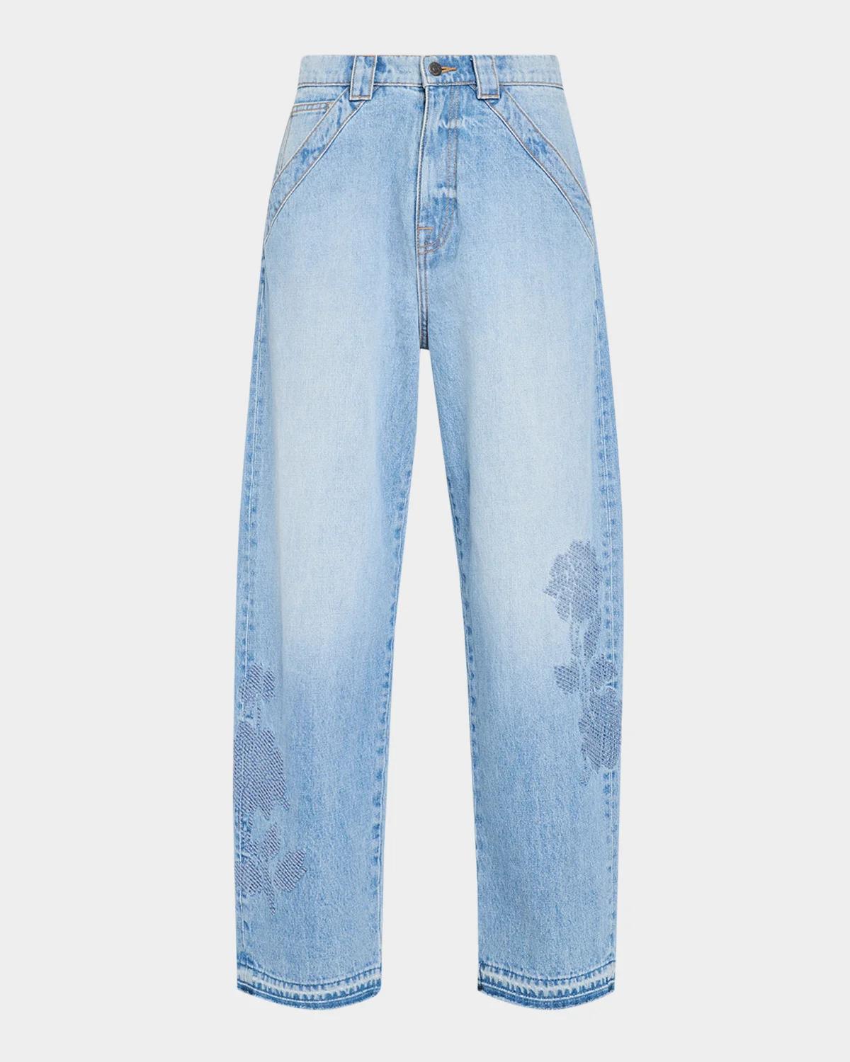 Johnny Was The Barrel Embroidered Denim Jeans