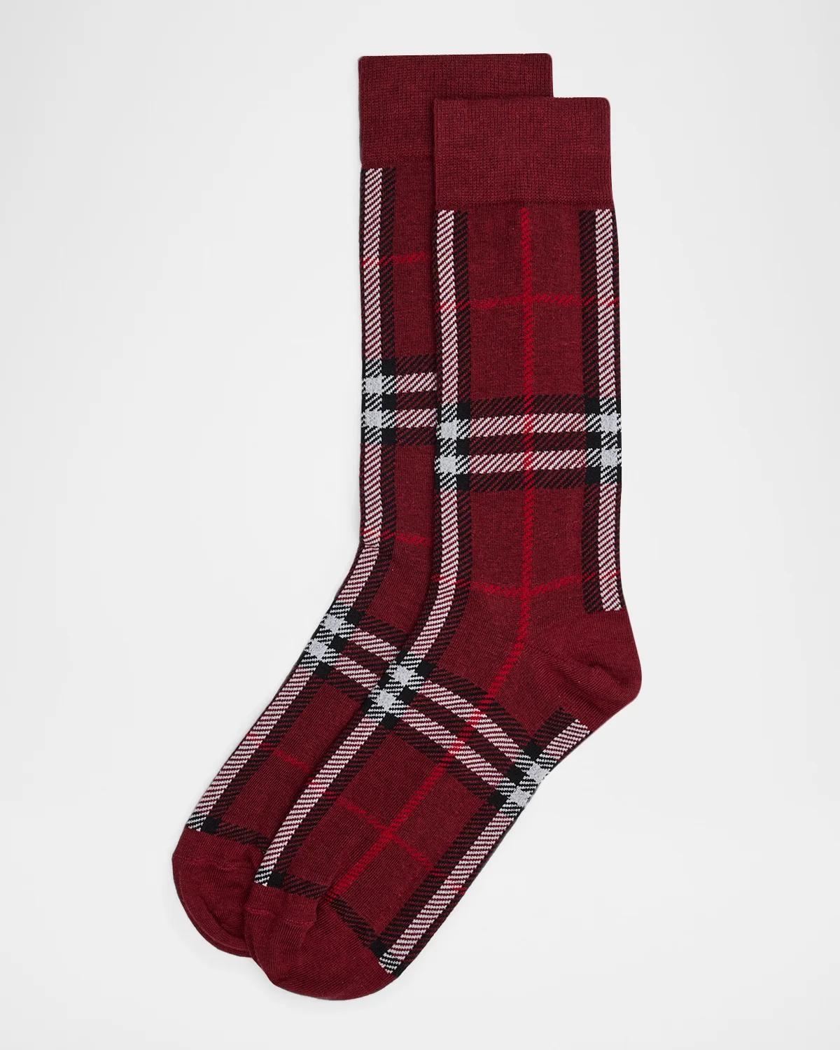 Burberry Men's Check Crew Socks