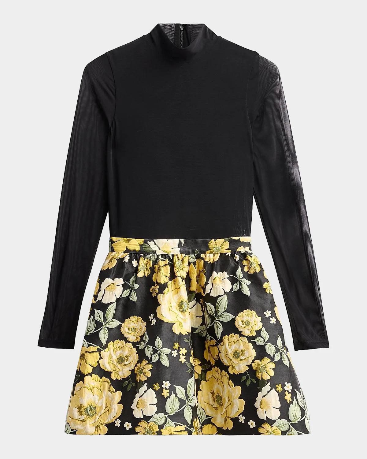 ALICE + OLIVIA Chara Turtleneck Mini Dress