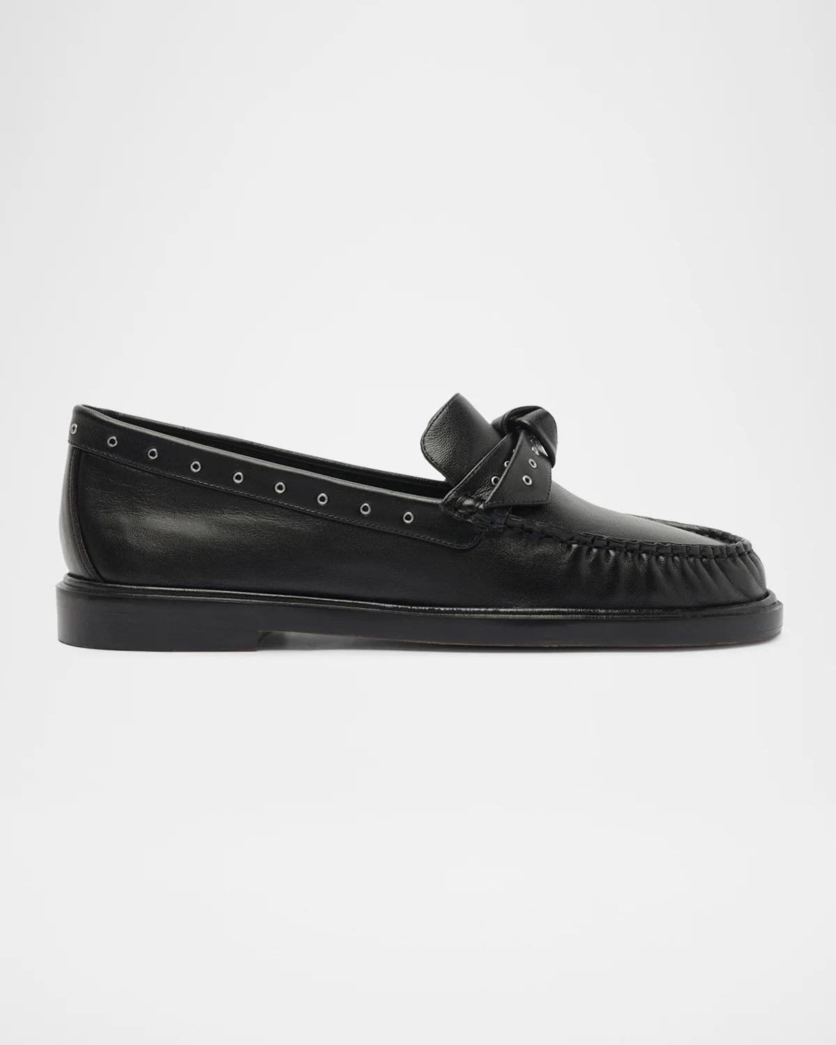Alexandre Birman Clarita Grommet Leather Loafers