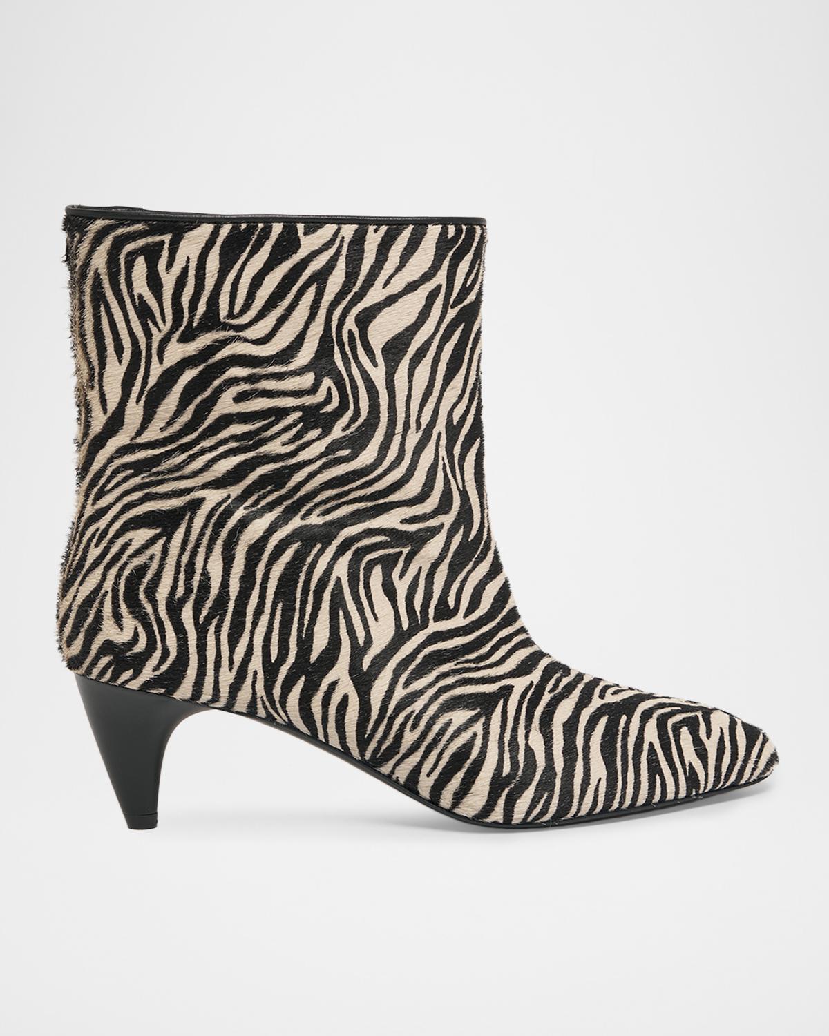 Jiry 55Mm Zebra-Print Leather Isabel Marant Boots