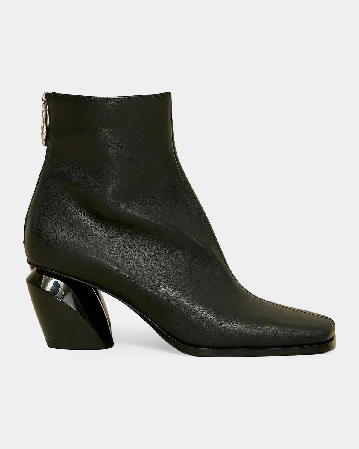Cult Gaia City 65mm Leather Ankle Boots In Black