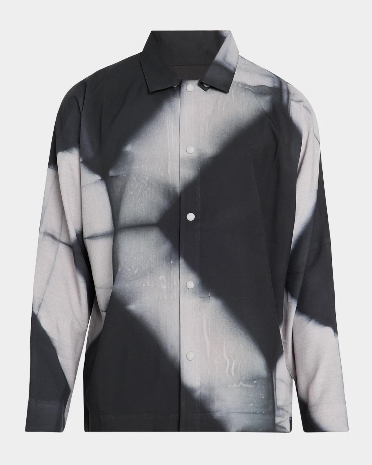 Issey Miyake Men's Abstract Print Button-Front Shirt