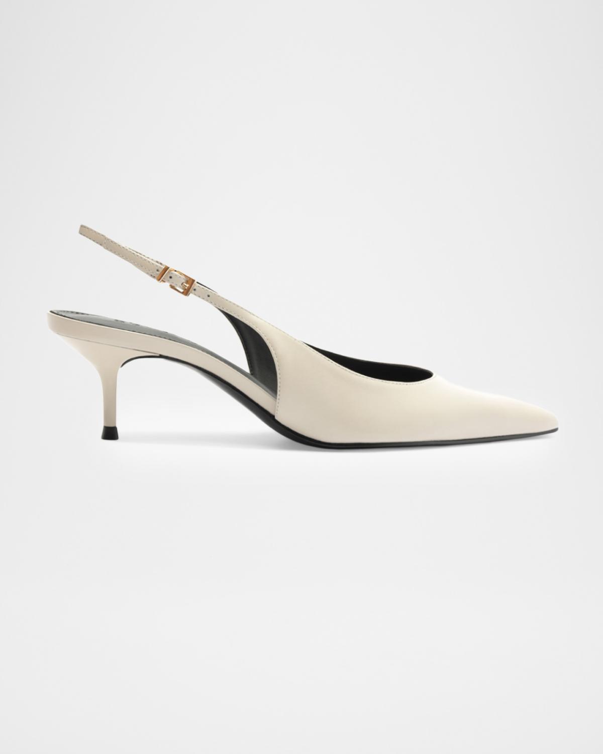 Schutz 50mm Paola Leather Slingback Pumps