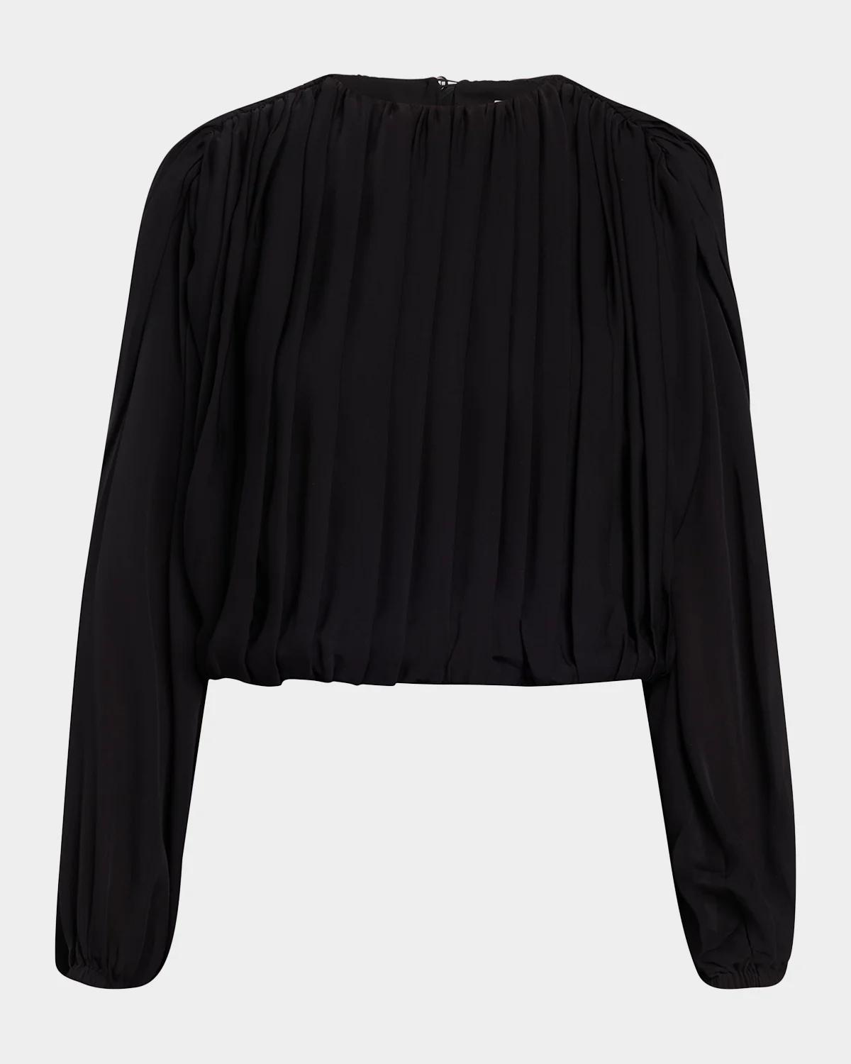 SIMKHAI Frida Pleated Blouse