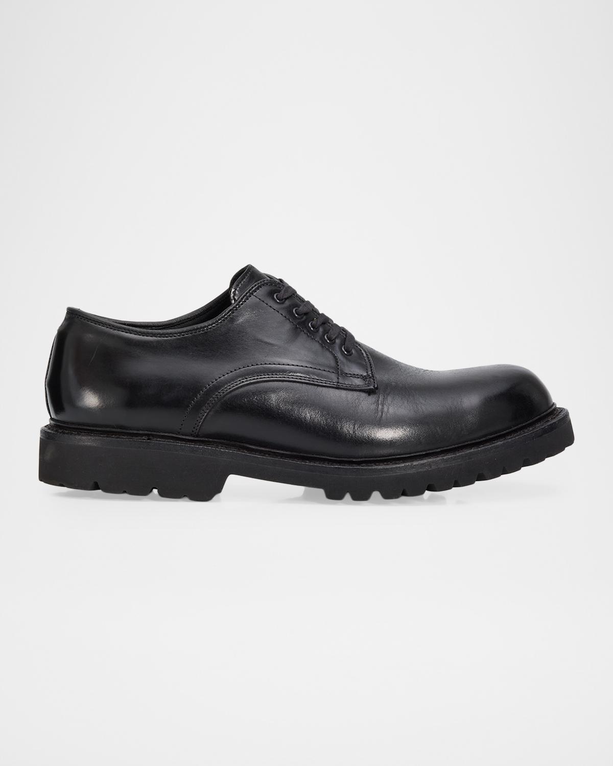 Allen Edmonds Men & Apos;s Public School X  Leather Derbys In Black