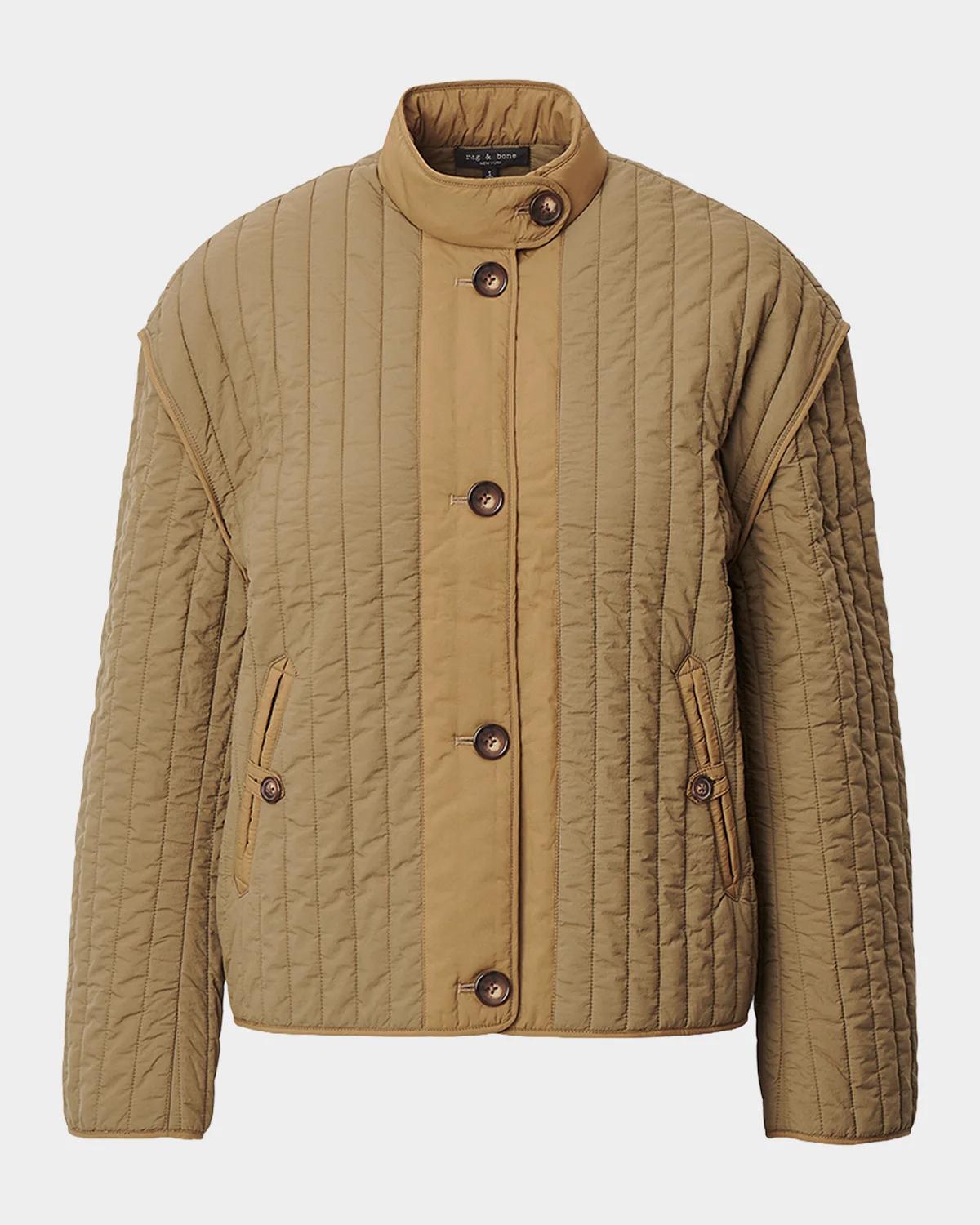 Rag & Bone Vito Quilted Liner Jacket In Darkolve