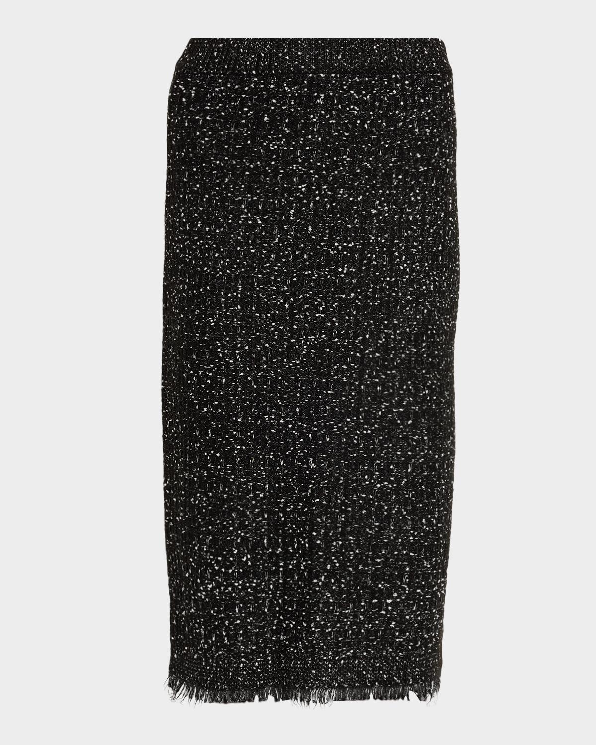 Kobi Halperin Juliette Metallic Tweed Knit Midi Skirt