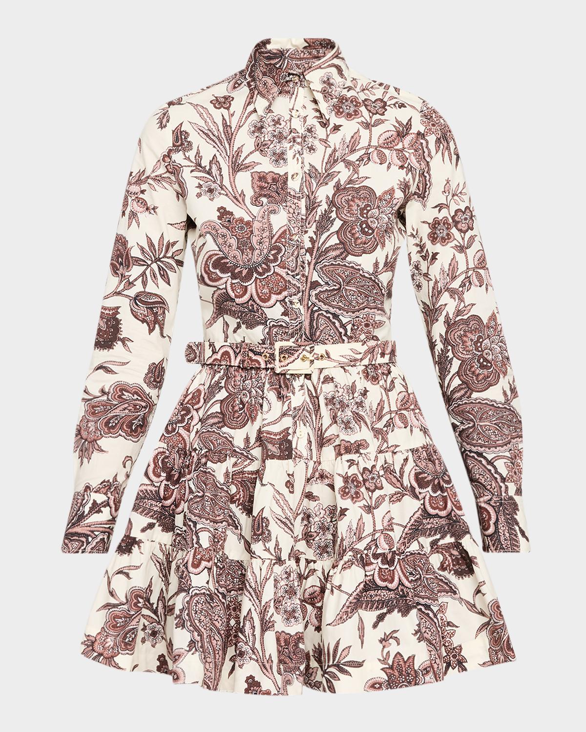 Cara Cara Eugenia Floral Cotton Poplin Tiered Mini Dress