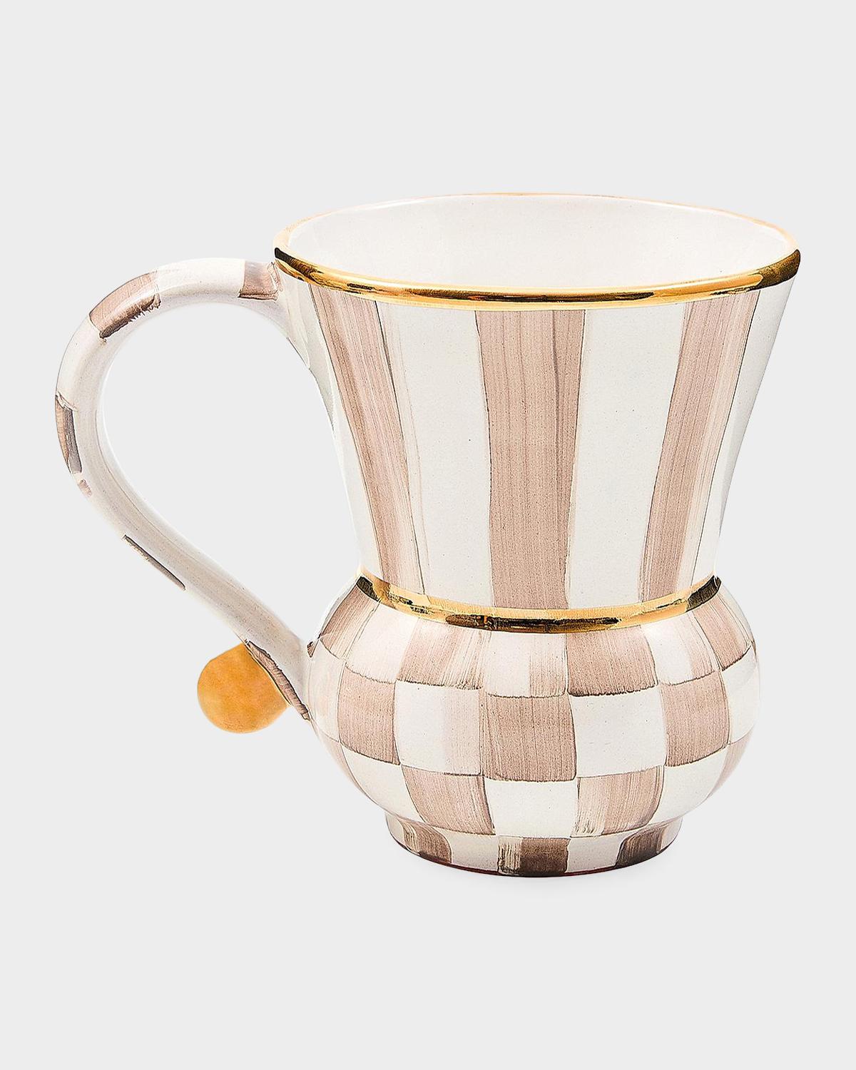 Mackenzie-childs Mocha Check Ceramic Mug
