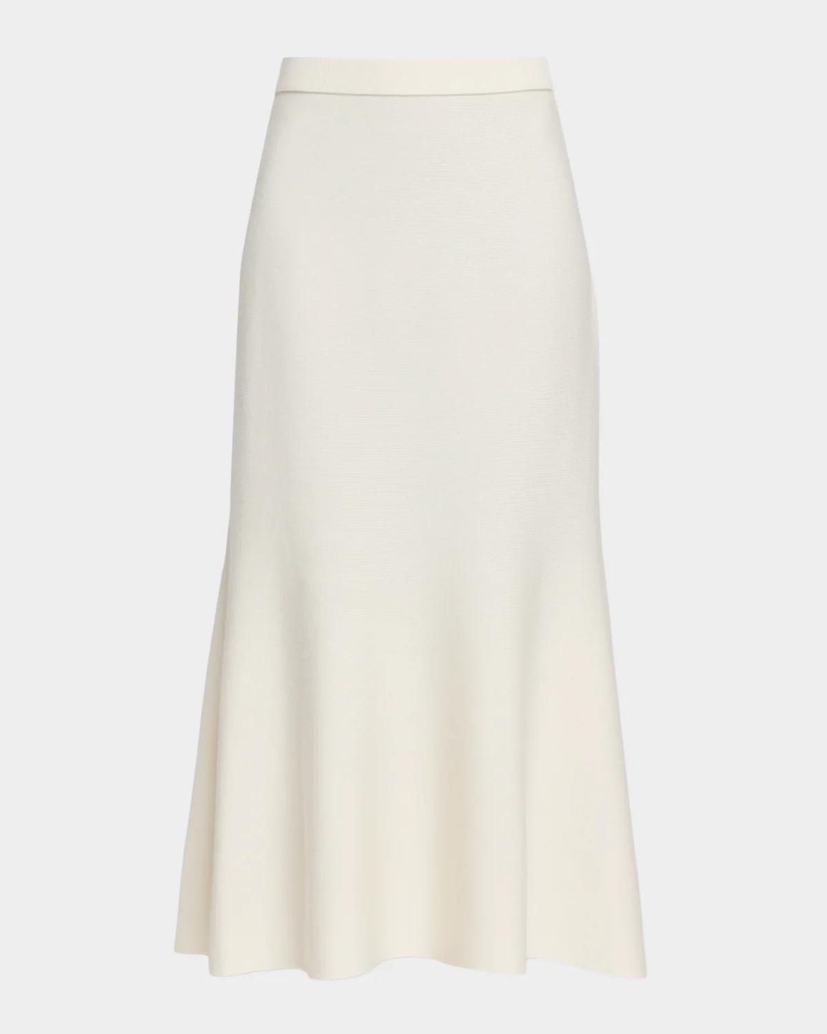 Simkhai Kasey Knit Midi Skirt In Ivory