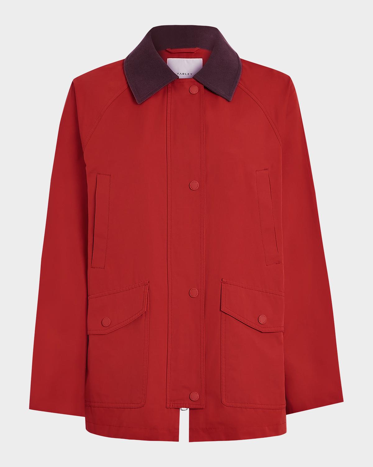 Varley Rylan Corduroy-Collar Rain Jacket