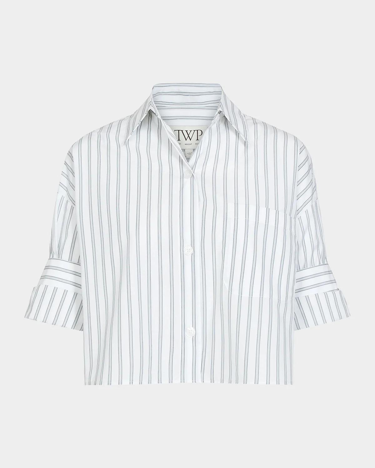 TWP Next Ex Shirt in Stripe Shirting
