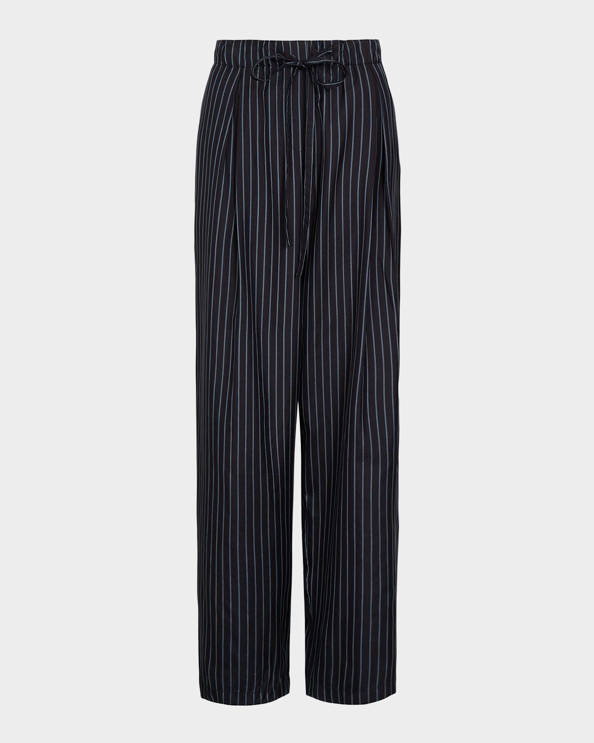 TWP PJ Striped Silk Pants