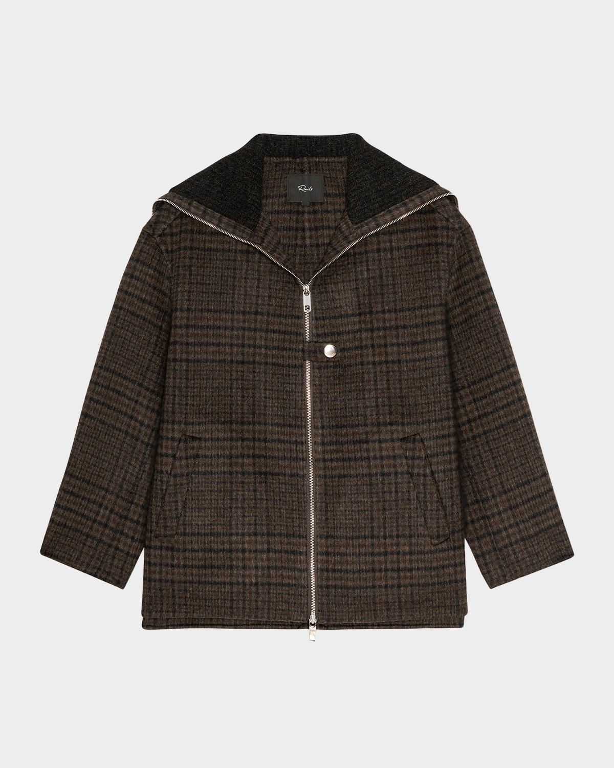 Silves Plaid Wool-Blend Jacket