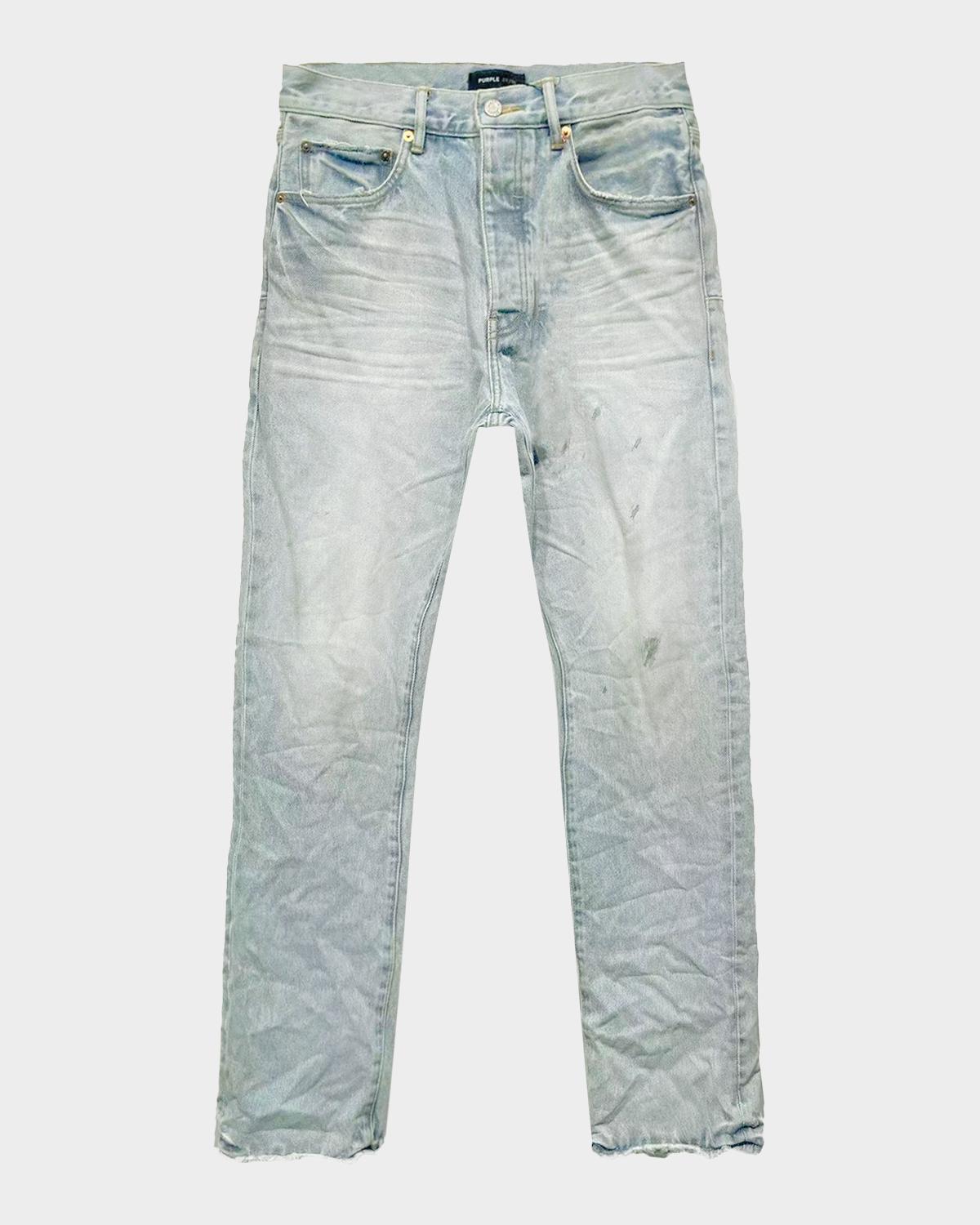 PURPLE Men's Hwt Texture Relaxed Straight-Leg Jeans