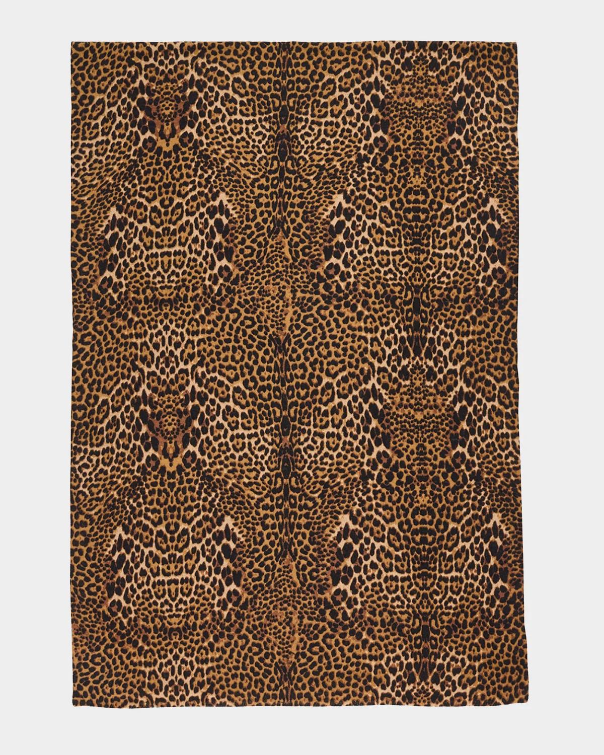 Sofia Cashmere Leopard-print Cashmere Wrap In 258cammt