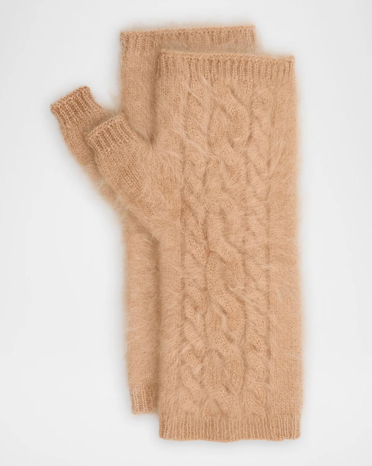 Sofia Cashmere Cashmere Cable-knit Arm Warmers In 251cam