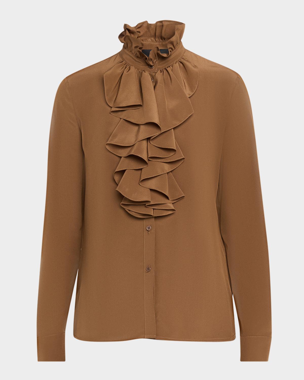 Lily Silk Ruffle Blouse