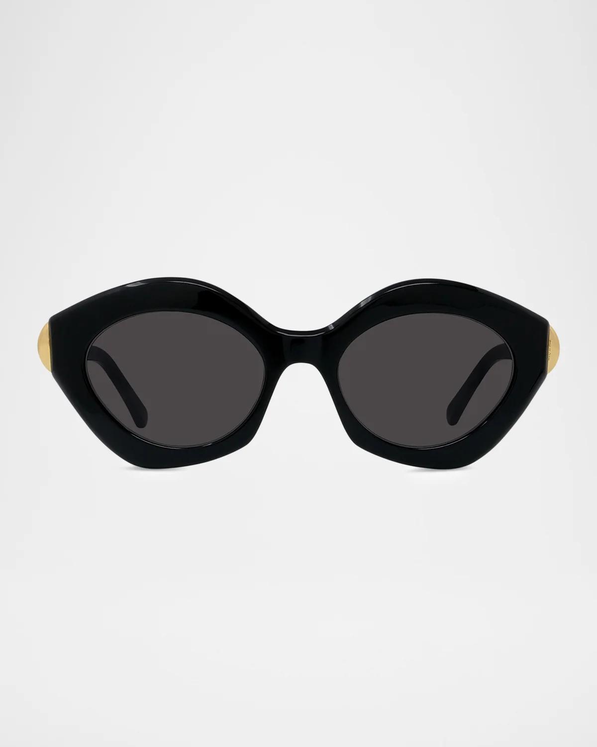 Loewe Coil 53mm Cat-eye Sunglasses In Shiny Black