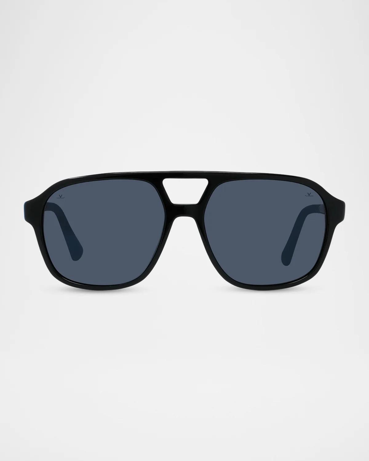 Vuarnet Men & Apos;s Alpine 03 59mm Pilot Sunglasses In Black/othe