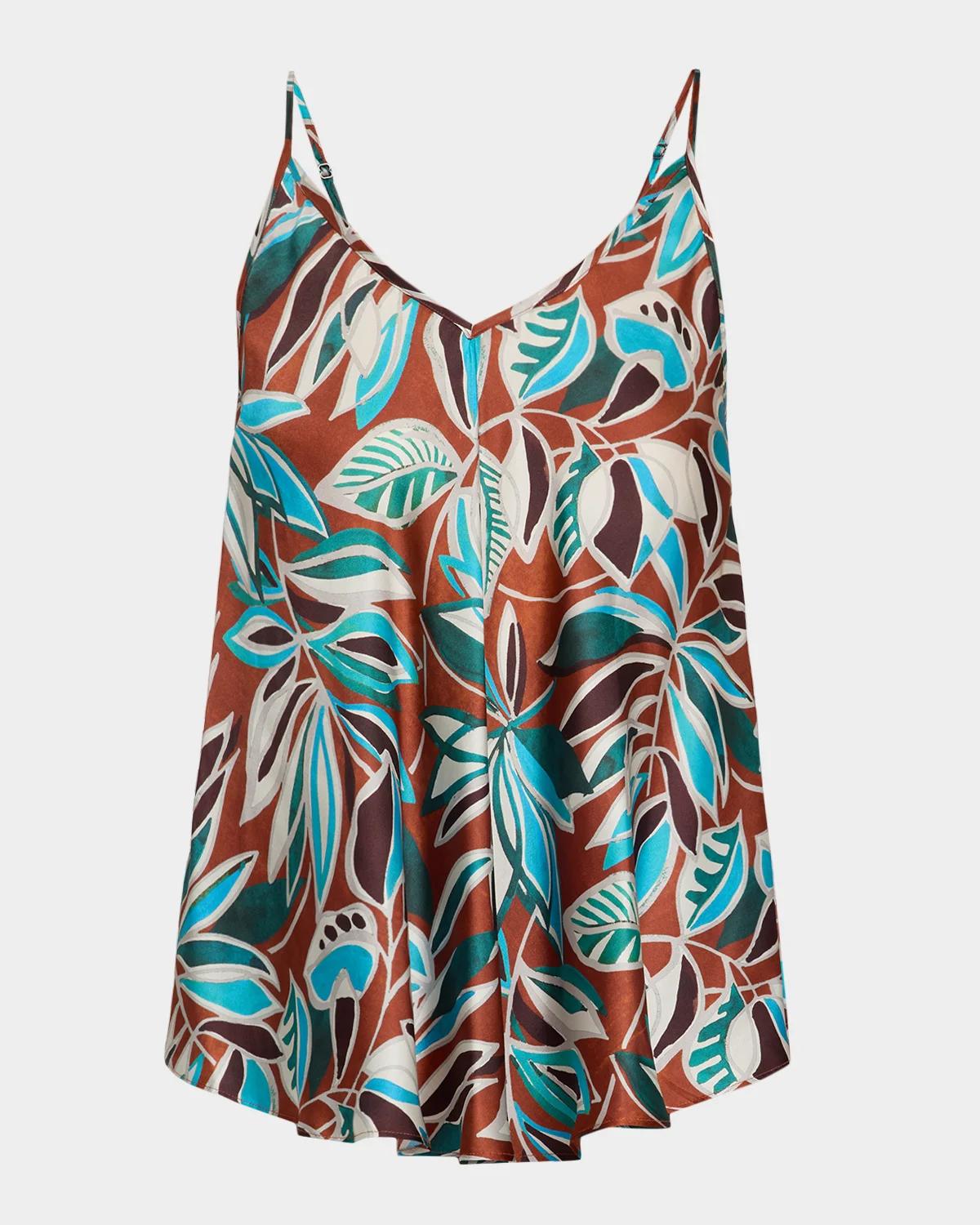 Johnny Was Karoli Draped Floral-Print Cami